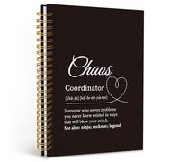 Dilemat Chaos Coordinator Notebook Journal, Chaos Coordinator Gifts Journal for Women, Thank You Appreciation Gifts for Coworkers Employees Women Men Hardcover Spiral Notebook 5.5x8.3 Inch