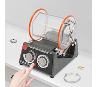 DiLiBee Tamburo di lucidatura per gioielli, 4 kg, Rotary Tumbler, lucidatrice per superficie da 45 W, per gioielli, lucidatura, rotante, tempo regolabile e velocità di rotazione, per oro, argento, ecc