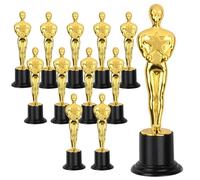 Dilireba 12 Pezzi Statue Trofeo d'oro, Trofei di Plastica, Calcio Plastica Trofeo, Coppa Trofeo Bambini per Trofei per Carnevale Feste Bambini I Premi Sportivi del Calcio e i Gala di Premiazione