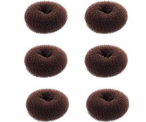 DILISEN Extra Piccolo produttore di nodi per capelli per bambini, 6 pezzi Chignon Hair Donut Stampo per ciambelle per ragazze Mini Hair Donut Shaper per capelli corti e sottili (misura piccola 2,4