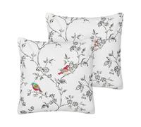 DILLENIA Cuscino decorativo Trama animale Bianco 45 x 45 cm Cotone