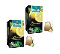 Dilmah® | Tè Nero Limone | Ceylon Tè Nero & Limone Singola Origine - 2 x 20 Bustine di Té (2 x 40 Gr)