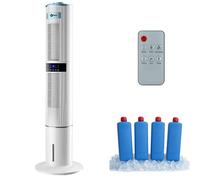 Diloc D.overfresh Raffrescatore d'aria ad acqua a Torre Portatile Raffreddatore Ventilatore Umidificatore Evaporativo Oscillazione 360° con telecomando senza tubo Ghiaccio Timer 24h a Colonna 65w 5 Lt