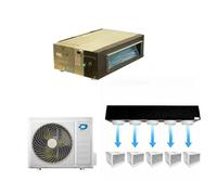 Diloc Over Condizionatore Canalizzato 24000 BTU Inverter R32 con Kit Plenum 5 Vie - Climatizzatore in Pompa di Calore Mod. D.OVER24CAN