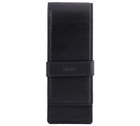 DiLoro Astuccio triplo in pelle per tre penne stilografiche, penne roller e matite (nero)