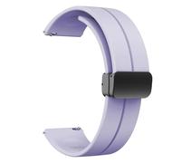 diloy Cinturino BR45 - Silicone con chiusura magnetica - Compatibile smartwatch - 20mm 22mm - Rilascio rapido, elegante e flessibile Viola 22mm