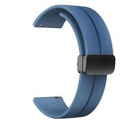 diloy Cinturino BR45 - Silicone con chiusura magnetica - Compatibile smartwatch - 20mm 22mm - Rilascio rapido, elegante e flessibile Blu 20mm