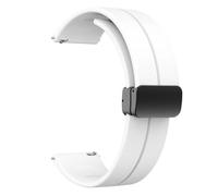 diloy Cinturino BR45 - Silicone con chiusura magnetica - Compatibile smartwatch - 20mm 22mm - Rilascio rapido, elegante e flessibile Bianco 20mm