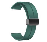 diloy Cinturino BR45 - Silicone con chiusura magnetica - Compatibile smartwatch - 20mm 22mm - Rilascio rapido, elegante e flessibile Verde Militare 20mm