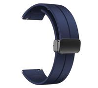 diloy Cinturino BR45 - Silicone con chiusura magnetica - Compatibile smartwatch - 20mm 22mm - Rilascio rapido, elegante e flessibile Blu Navy 20mm