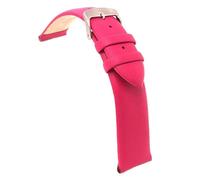 diloy Cinturino in pelle per orologio elegante - Pelle bovina senza cuciture, bombato, design minimalista ed elegante, fibbia in acciaio - Misure 12mm, 14mm, 16mm, 18mm, 20mm, 22mm 301 Rosa 18mm