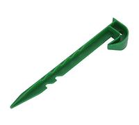 Dilwe 10 Picchetti da Giardino in Plastica Resistente per Fissare Zanzariere e Barriere Anti-erbacce 14,5 Cm Verde
