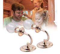 Dilwe 2 lampade a forma di casa delle bambole 1/12, modello di scena in miniatura, luce a LED, in lega, lampada da parete per decorazione della casa delle bambole
