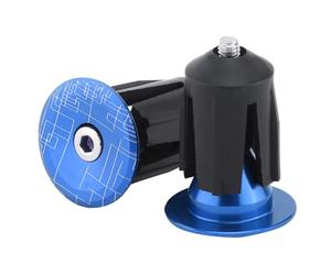 Dilwe 2 tappi per manubrio della bicicletta, in alluminio, per bicicletta, bici da corsa (blu)