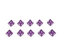 Dilwe 20 dadi numeri, 10 lati, in plastica, per giochi da tavolo e lezioni, con bel design, per decorazioni, accessori di gioco per feste e regali (viola)