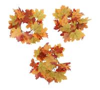 Dilwe 3 Pezzi di Ghirlande di Foglie d'Acero Autunnali Artificiali con Bacche per la Porta D'ingresso della Fattoria, della Casa, della Parete, della Finestra, Dell'arredamento del