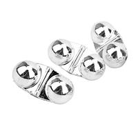 Dilwe 40 pz doppio sonaglio da pesca, ABS, trattitore portatile con rumore e vibrazioni per attirare i pesci, 3 colori: argento, bianco, rosso (SILVER)