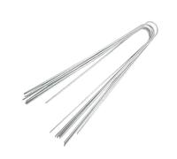 Dilwe 50 PZ Paletti da Giardino in Acciaio Perni Durevoli per Paesaggi per Picchetti per Tende da Terra, Lunghi 11,8 Pollici, Color Argento