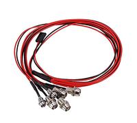 Dilwe 6-LED RC Car Light, Fanale Posteriore 3-7V Set 5mm / 3mm Diametro LED Light (2 Bianchi, 2 Rossi e 2 Blu)