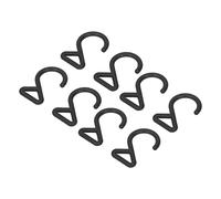 Dilwe 60 Ganci a Forma di 2 per Appendere, Gancio Girevole con Forte capacità Portante per Tenda da Sole, Tettoia, Parasole, con Design Durevole in Plastica Nera (Diametro interno 2 cm/0,8 pollici)