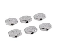Dilwe 6pcs Fine Craftsmanship Metal Created Gritar Guitar Guitar Tuning Tuners Pulsante per la Sostituzione, Lucido con Colore Brillante, Ottimo per i Chitarristi, Argento