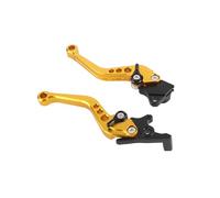 Dilwe Accessori per Moto, Leva Freno in Alluminio più Maniglie Frizione, qualità Lavorata a CNC per Motociclette GY6 CG125 (YELLOW)