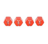Dilwe Adattatore del della Ruota Esagonale da 8 Mm in Lega di Alluminio Adattatore RC a 4 Pezzi Set con Foro da 4,0 Mm per SCX10 CC01 Wraith Crawler e Trail Driving (Rosso)