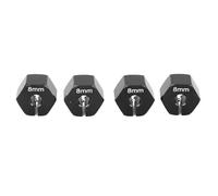 Dilwe Adattatore del della Ruota Esagonale da 8 Mm in Lega di Alluminio Adattatore RC a 4 Pezzi Set con Foro da 4,0 Mm per SCX10 CC01 Wraith Crawler e Trail Driving (Black)