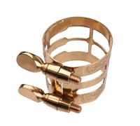Dilwe ALT -Saxophone League Festival Copper Copper Compact Sax Legature per Suono e Suono Interamente Centrato per il Colore del Sax Dorato (con cappuccio di sassofono)
