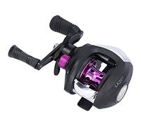 Dilwe Angel Wheel 18 + 1 contenitore di 7,2: 1 dente di denti a forma di leggerezza, leggermente, a forma di pesca a stella per salsiccia di salsiccia in alluminio a mano (LK201 Black Purple