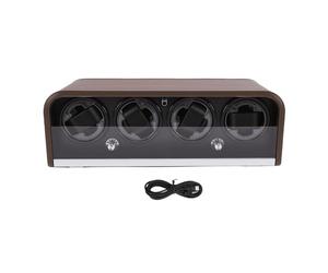 Dilwe Avvolgitore Automatico per Orologi, Scatola Avvolgitore per Orologi con Scheda a densità di Fibra con Luce LED 5 modalità per Display di Archiviazione