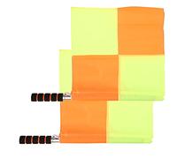 Dilwe Bandiere per Arbitri, Asta per Bandiera in Acciaio Inossidabile con Robusto Fisso e Comoda Impugnatura in Spugna, Colori Vivaci per Allenamenti di Calcio e Giochi su Pista,