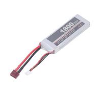 Dilwe Batteria LiPo per auto RC, batteria LiPo 7.4 V 1800 mAh 2S 25C batteria ricaricabile ai polimeri di litio per aereo RC (presa a T)