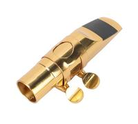 Dilwe Bocchino di Sassofono Soprano, Bocchino Sax BB in Metallo in Ottone con Cappuccio e Morsetto, per i Giocatori per Principianti