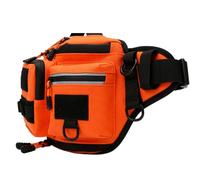 Dilwe Borsa a Tracolla da Pesca, Tessuto Oxford Impermeabile, Borsa a Tracolla Multiscomparto, 14,17x5,91x7,48 Pollici per Pesca Campeggio Ciclismo (ORANGE)