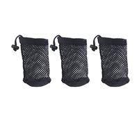 Dilwe Borsa da golf in rete da 3 pezzi, nylon, nero, buone caratteristiche, borsa da golf per palline da golf da 12 a 16 palline