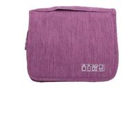 Dilwe Borsa per Cosmetici, Custodia per Cosmetici da Viaggio di Grande capacità con Design Pieghevole e Scomparti Multipli, da Appendere Alla Porta del Bagno o All'asta della Doccia (PURPLE)
