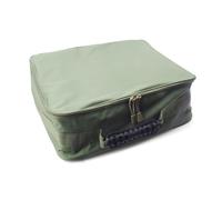 Dilwe Borsa Portaoggetti per Attrezzatura da Pesca, 4 Scomparti Regolabili, Organizer per Mulinello Impermeabile di Grande capacità con Divisori Personalizzabili, per Accessori per (GREEN)