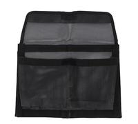 Dilwe Borsa Portaoggetti per Barca, Organizer in Rete Autoadesiva con Coperchio Elastico per Attrezzi da Pesca, 13,7 X 9,8 Pollici per Uso Marino (Black)