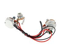 Dilwe Cablaggio per Basso Accurato Kit Interruttore a 3 Vie Facile da Installare e Utilizzare per Chitarristi Elettrici Jack B250K 1V1T in Plastica Ed Elettronico