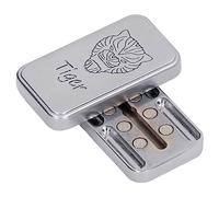 Dilwe Calcio riflettente luminoso, giocattolo magnetico Slider, con punta delle dita, taglia standard 5, pelle PU, antistress ideale, cursore magnetico,