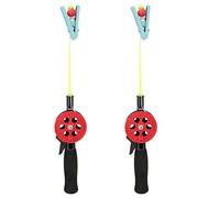 Dilwe Canna da Pesca per Bambini, 2 Pezzi Canne da Pesca su Ghiaccio Granchio ABS Polo 4,5 M Linea in Nylon con Accessori per Morsetti per Gamberetti Colore Casuale