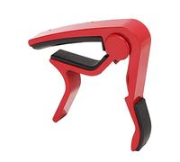 Dilwe Capotasto per Chitarra, Tensione del Grilletto Regolabile per Chitarre Acustiche Ed Elettriche, con Rivestimento Interno per Proteggere la Chitarra Dai Graffi, Inclusi 5 Plettri (rosso)