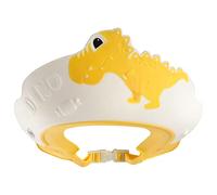 Dilwe Cappello da Bagno per Bambini Cuffia da Doccia Antiscivolo con Dinosauro Simpatico Cartone Animato per 1-15 Anni (YELLOW)