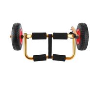 Dilwe Carrello in Gomma in Gomma in Alluminio Facile Assembly con Ruote PU da 8 '' Solide, Cinturino Grande, Uso Portatile, Carrello, Vagone (Gold)