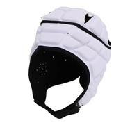 Dilwe Casco a Guscio Morbido, Copricapo Imbottito Multistrato in Spugna EVA Addensata con Cinghie Regolabili per Sport di Calcio, Rugby, Ciclismo (WHITE)