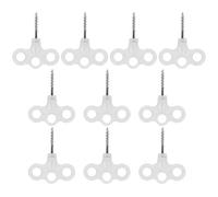 Dilwe Chiodi Filettati Luminosi a Tre Occhi da 10 Pezzi, Picchetti per Tenda con Punta in Plastica per Campeggio, con Effetto Luminoso per Uso su Terreno All'aperto