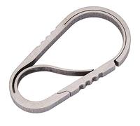Dilwe Climbing Chain Carabiner, TC4 Alloy D Shape Buckle Key Chain Clip Hook for Climbing (Titanio)