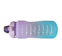 Dilwe Colori Gradienti Portatili - Bottiglia di Acqua di Paglia con una Scala Precisa - Bottiglie Sportive con Fodere per L'assunzione di Liquidi (PURPLE)