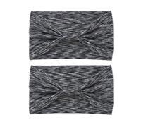 Dilwe Confezione da 2 Fasce per Yoga, Traspiranti, 24x15 Cm (BLACK)